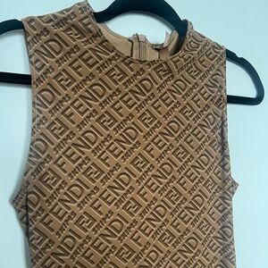 Fendi SKIMS sleeveless mid thigh Bodysuit